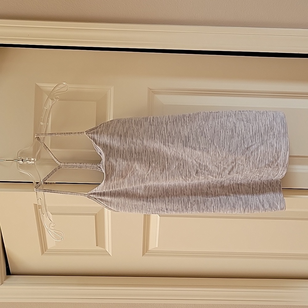 Lululemon Gray/White Racerback Tank